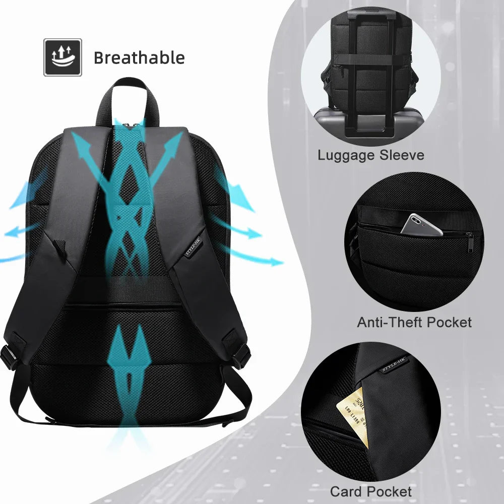 Heroic Knight Men's Backpack 17.3 Inch Waterproof Expandable