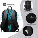 Heroic Knight Men's Backpack 17.3 Inch Waterproof Expandable