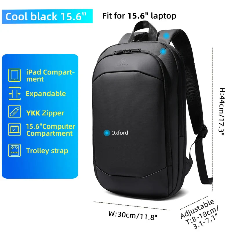 Heroic Knight Men's Backpack 17.3 Inch Waterproof Expandable