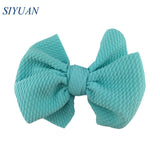 20pcs/lot High Quality 4.5'' Solid Seersucker Waffle Bow