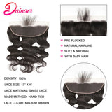 Body Wave Bundles With Frontal 13x4 Lace Frontal