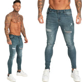 GINGTTO Jeans Men Elastic Waist Skinny Jeans Men