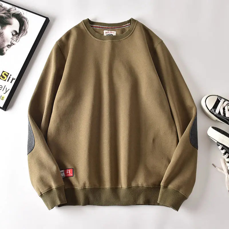 Autumn and Winter Fleece Thick round Neck Sweater