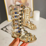 New Summer Child Sandals Roman Boots High-top Girls