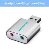 Vention USB Sound Card USB Audio Interface headphone