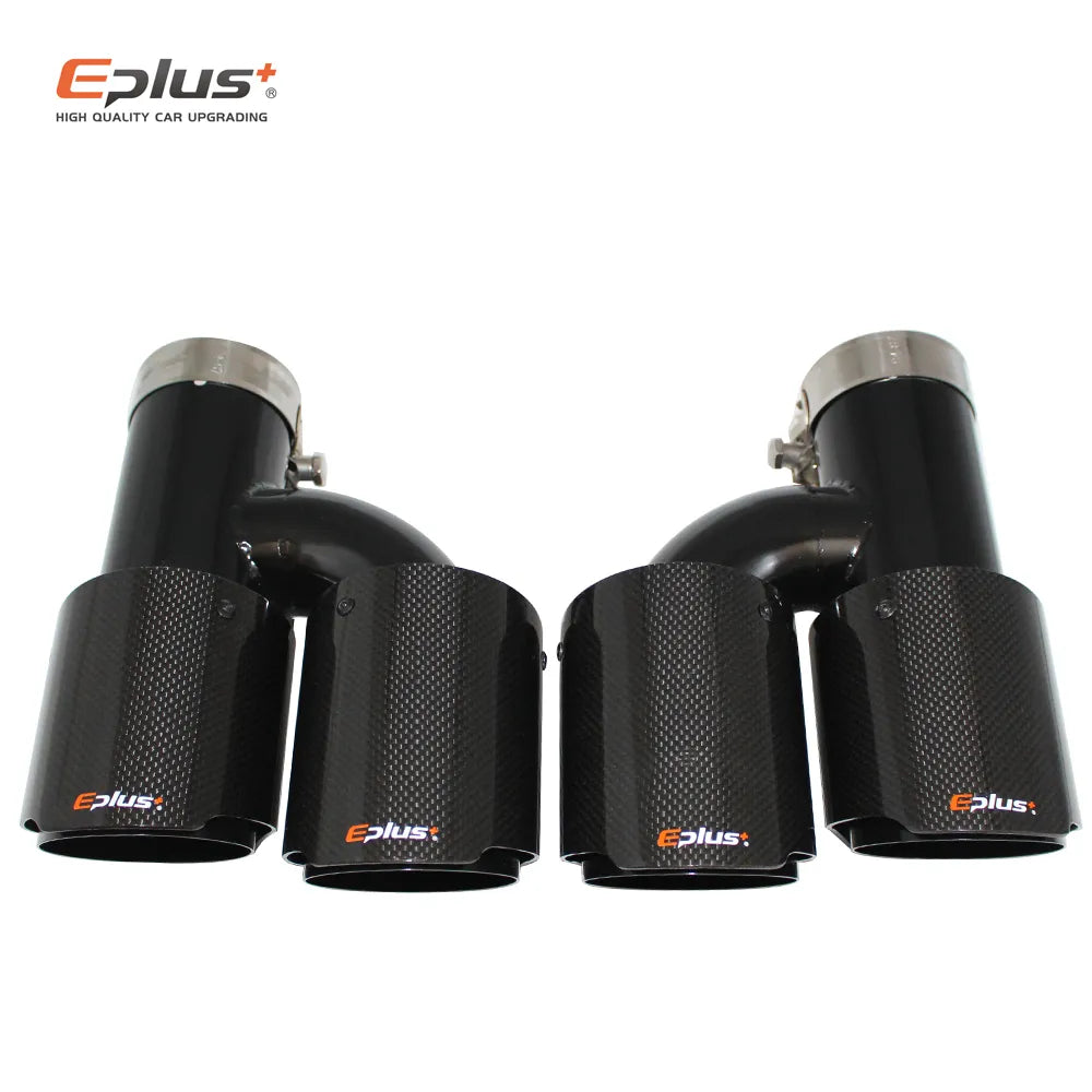 EPLUS Car Carbon Fiber Glossy Muffler Tip H