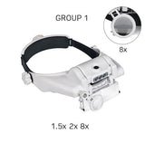 LED Headband Magnifier Hands Free Magnifying Glasses