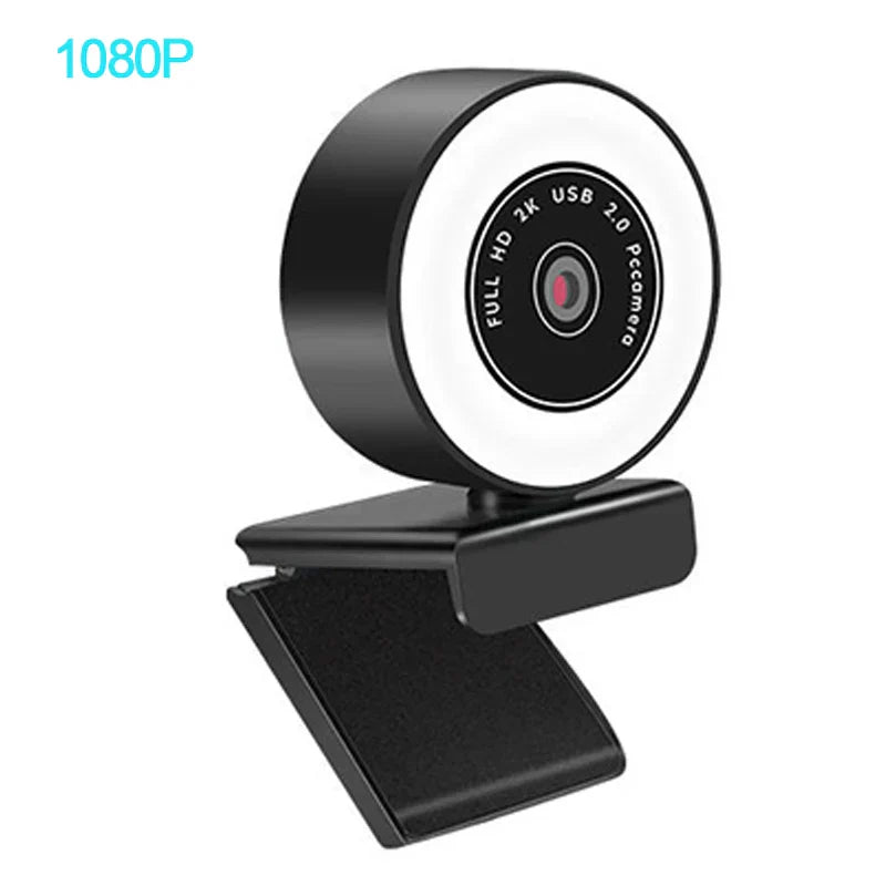 Webcam 1080P Professional 60FPS LED Fill Light Computer