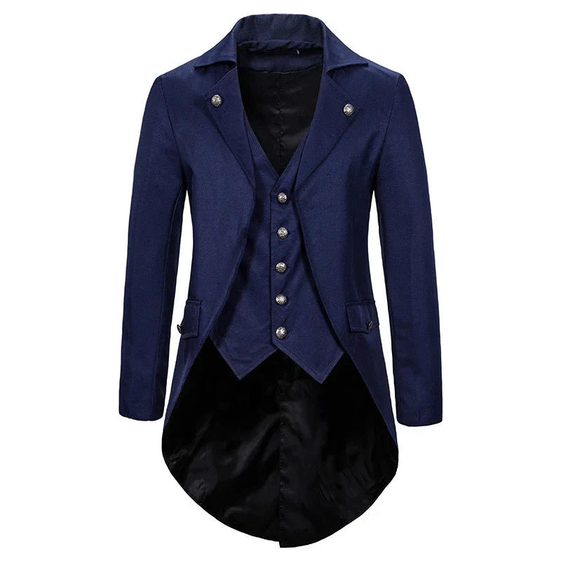 Gothic Victorian Tailcoat Jacket Men Steampunk Medieval Cosplay