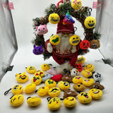 Random 30PCS/pack Funny expression Keychain Creative Cartoon Plush