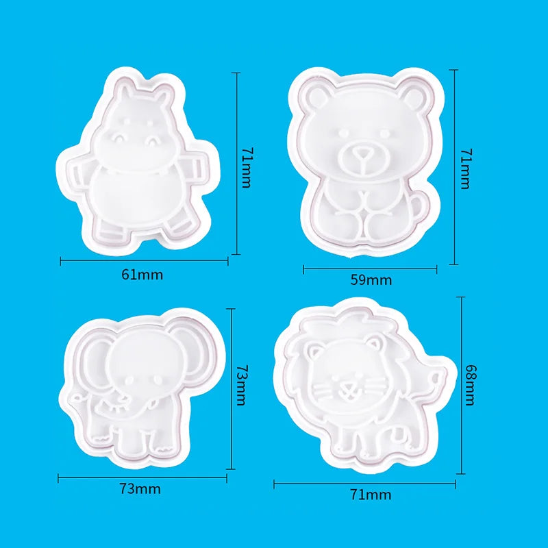 4pcs Creativity Slimes Play Dough Bear Elephant Lion