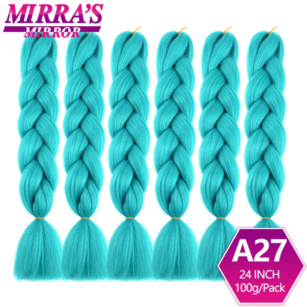 6 Bundle Braiding Hair 24 Inch Synthetic Jumbo