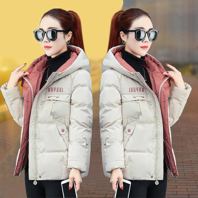 2023 New Winter Jacket Women Parkas Hooded Thick