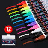 12 Pcs Liquid Chalk Markers Pens Erasable Colors