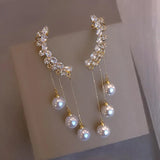 20Style Luxury Shiny Crystal Rhinestone Long Tassel Ear