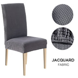 1/2/4/6pcs Dining Chair Cover Jacquard Spandex Slipcover Protector