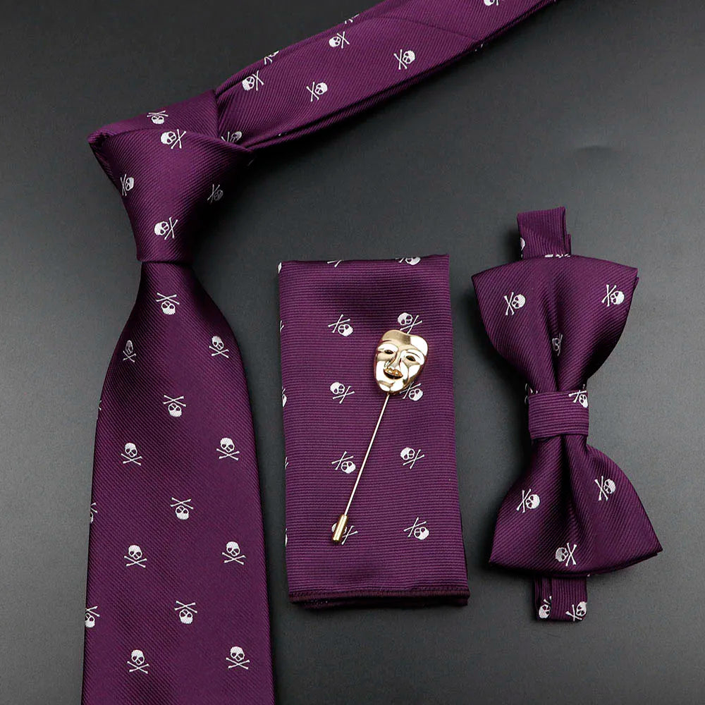 Fashion Men's Skull Tie Set New Design 8cm