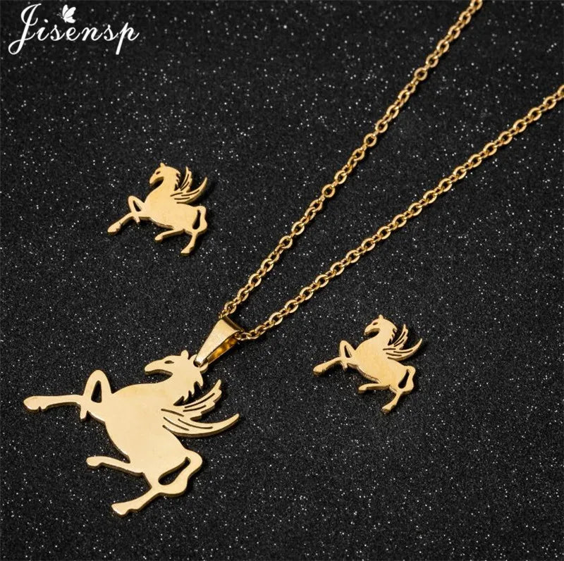 Cute Deer Cat Animal Jewelry Sets for Women