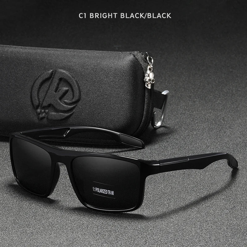 KDEAM Rectangular Ultra Light TR90 Sunglasses Men Polarized