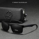 KDEAM Rectangular Ultra Light TR90 Sunglasses Men Polarized
