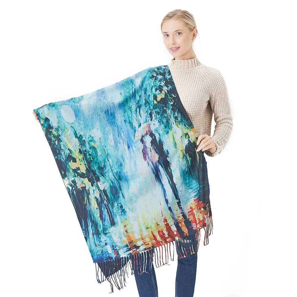 New Cashmere Scarf Women Digital Printing Pashmina Shawl