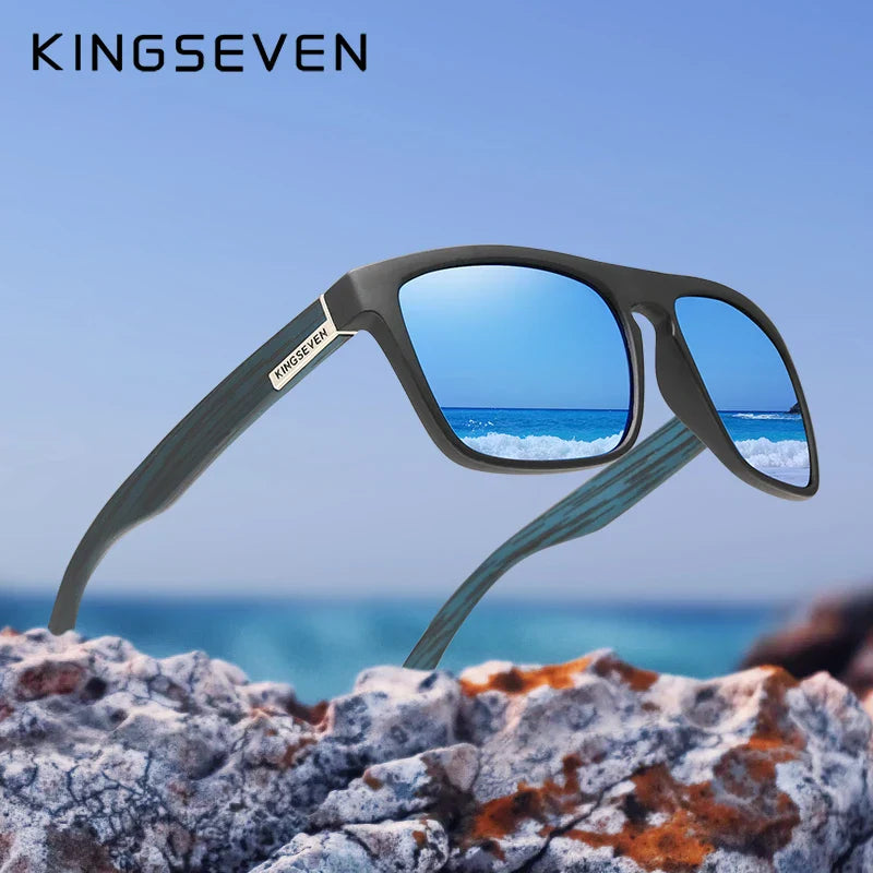 KINGSEVEN TR90 Frame Mirror Lens Sunglasses Polarized Men‘s Glasses Outdoor Sports Male Eyewear Original Accessories N751