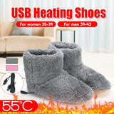 Winter USB Heater Foot Shoes Plush Warm Electric