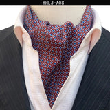 Men Vintage Polka Dot Wedding Formal Cravat Ascot