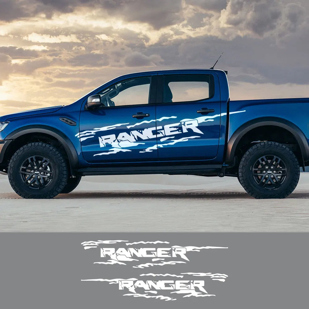 2PCS Off-Road PVC Door Side Stickers for Ford Ranger