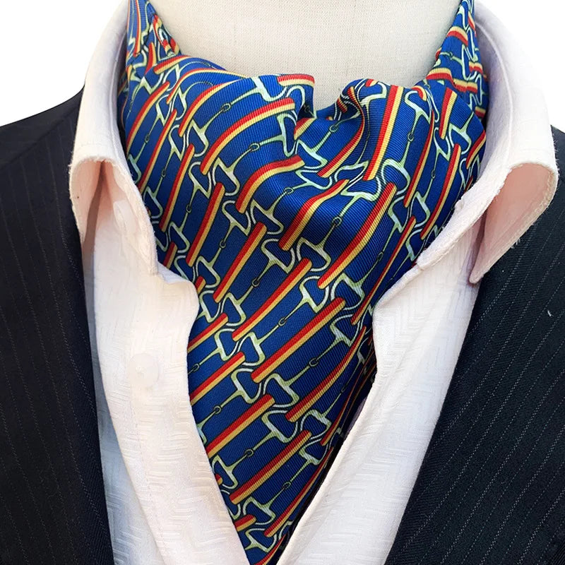 Men Vintage Polka Dot Wedding Formal Cravat Ascot