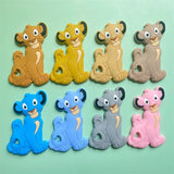 5pcs Silicone Teether Lion Cartoon Animal BPA Free