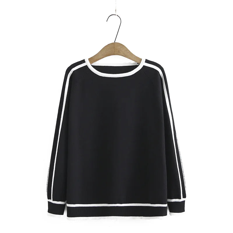 Womens Sweaters Plus Size Fashion Autumn Jumper Striped