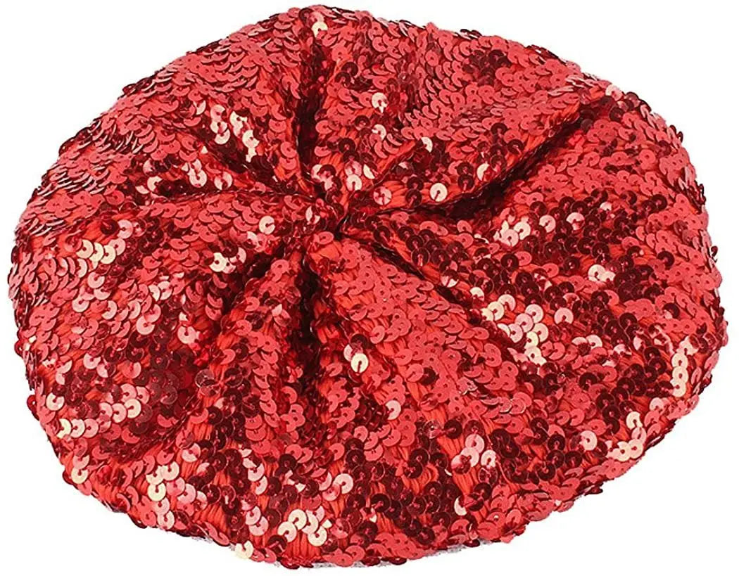 Women's Fashion Fun Sparkle Sequins Shimmer Stretch Beret