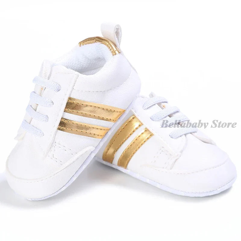 First Walkers Baby Girl Gold Shoes Autumn PU