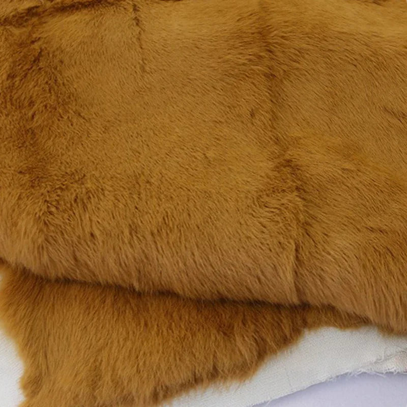50x100cm Natural Rabbit Fur Patchwork Skin Crafts Sewing