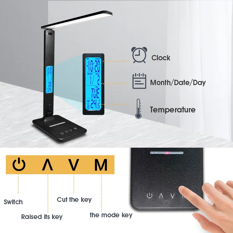 Hot QI Wireless Charging LED Desk Lamp 10W