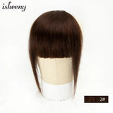 Isheeny Human Hair Bangs 3 Clips In Black