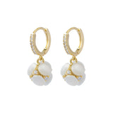 18k Gold jewelry Elegant Opal Stud Earrings For