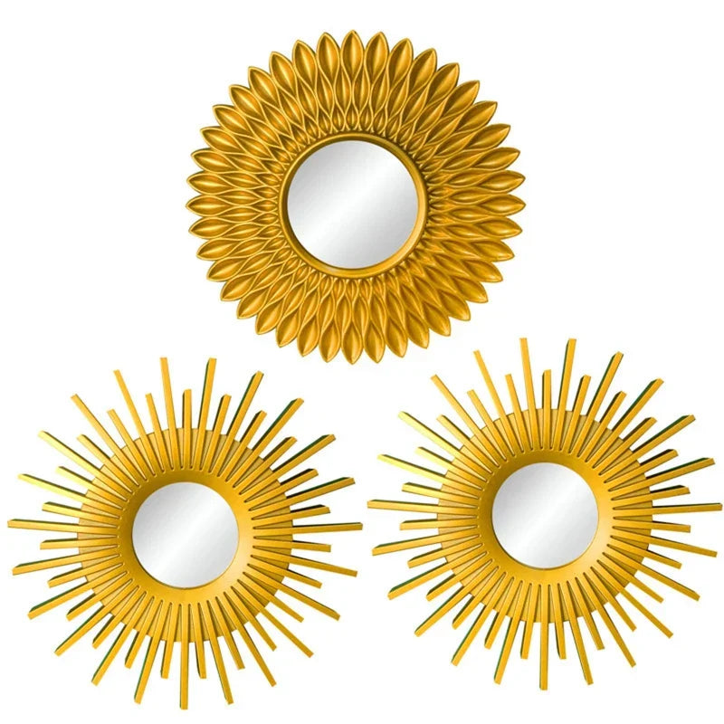 Gold Mirrors for Wall Decor Set of 3