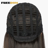 FREEDOM Straight Synthetic Lace Wigs Short Bob Ombre