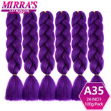 6 Bundle Braiding Hair 24 Inch Synthetic Jumbo