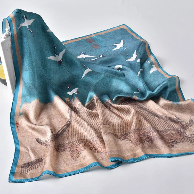 100 Silk Square Scarf for Women 65x65cm Beautiful