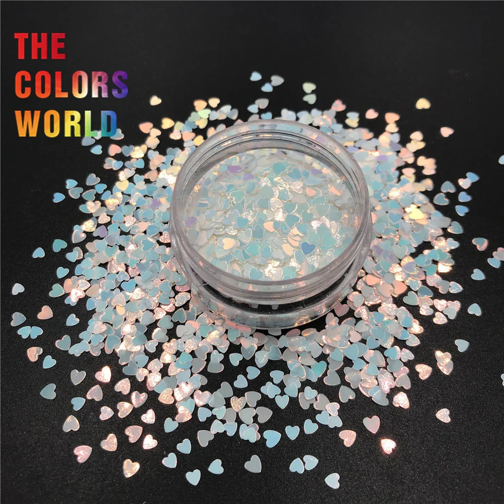 TCT-065 Heart Shape Mix Size Nail Glitter Corazón Nail Art Decoration Nail DIY Decoration Valentine's Day Decoration  Body Art