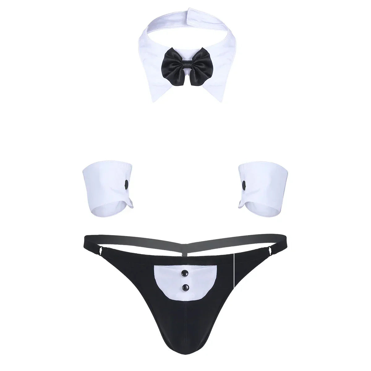 Mens Waiter Tuxedo Lingerie Sexy Cosplay Costume Role