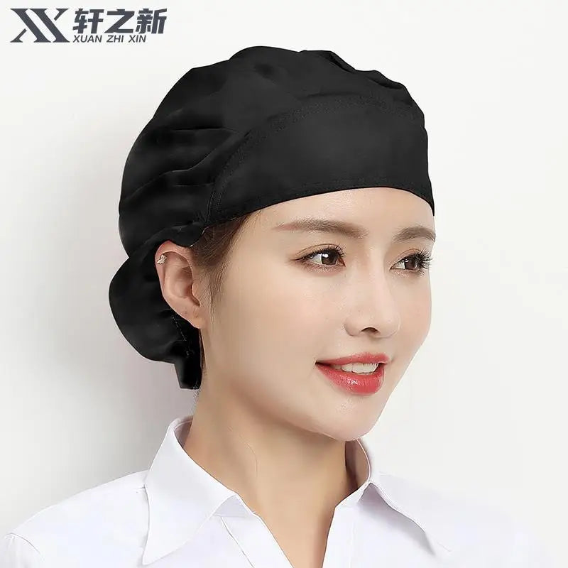 Cute Elastic Kitchen work Hats Restaurant Breathable chefs