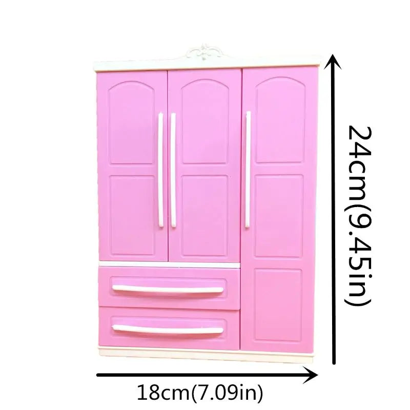 Barbies Dollhouse Furniture 31 Items/Set=1 Wardrobe + 30