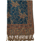 Pashmina Silk Scarf Shawl Wrap Paisley Jacquard Flowers