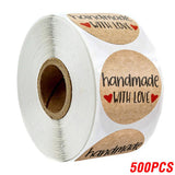 100500pcs Vintage Kraft Paper Stickers Scrapbook Gift Stationery