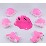 7Pcs/set Kids Boy Girl Safety Helmet Knee Elbow
