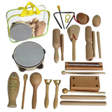 Log Percussion Instrument Set Toy Wooden Sand Hammer